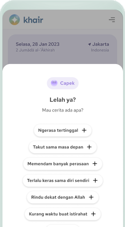 Tampilan fitur Self-awareness di Khair